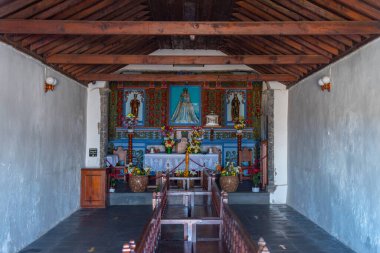La Dehesa, İspanya, 30 Ocak 2021: İspanya 'nın Kanarya Adaları El Hierro Adası' ndaki Ermita de nuestra senora de los reyes Kilisesi.