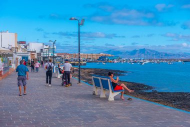 Corralejo, İspanya, Janury 25, 2021: Fuerteventura, Kanarya Adaları, İspanya.