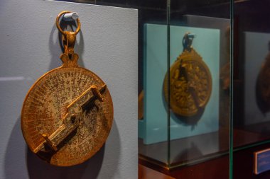 Las Palmas, İspanya, Janury 20, 2021: Las Palmas de Gran Canaria 'daki Casa de Colon müzesinde sergi, İspanya.