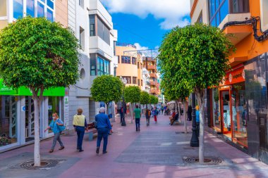 Telde, İspanya, Janury 18, 2021: Telde 'deki Gran Canaria, Kanarya Adaları, İspanya.