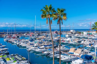 Los Cristianos, İspanya, 13 Ocak 2021: Tenerife, Kanarya Adaları, İspanya.