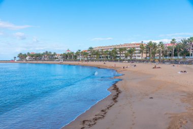 Los Cristianos, İspanya, 13 Ocak 2021: Tenerife, Kanarya Adaları, İspanya.