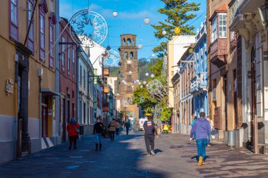 La Laguna, İspanya, Janury 10, 2021: La Laguna 'da Iglesia de la Concepcion, Kanarya Adaları, İspanya.