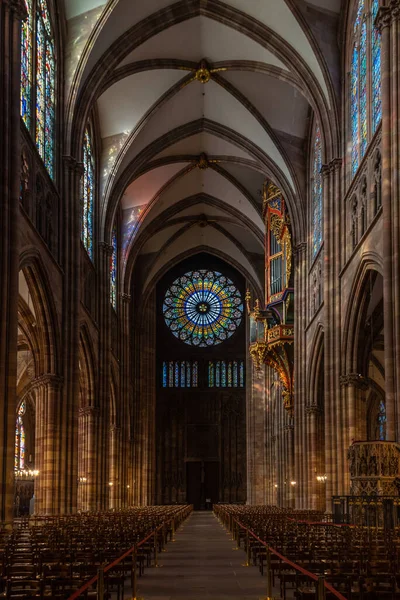 Estrasburgo França Setembro 2020 Interior Catedral Nossa Senhora Estrasburgo França — Fotografia de Stock