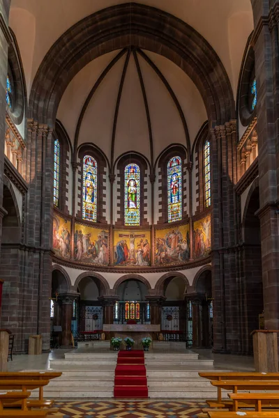 Strasbourg Frankrike September 2020 Inredning Kyrkan Saint Pierre Jeune Strasbourg — Stockfoto