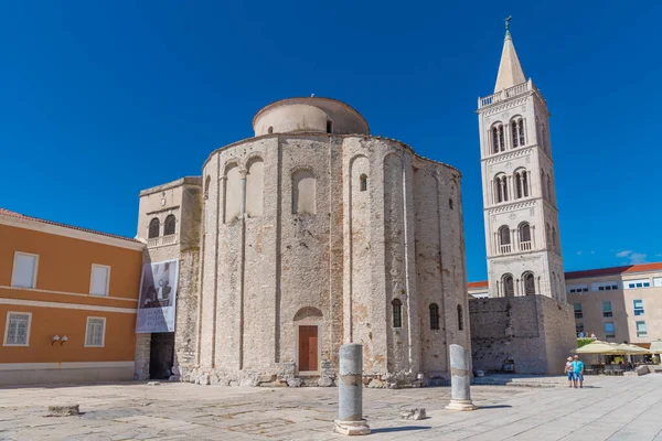 Zadar Kroatië Juli 2020 Zicht Kerk Saint Donatus Kathedraal Saint — Stockfoto