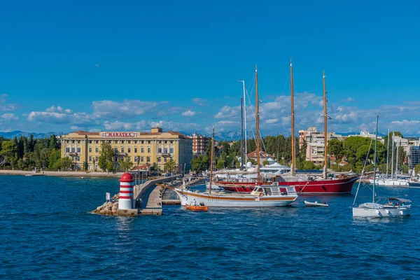 Zadar Croatie Juillet 2020 Embarcations Amarrées Marina Zadar Croatie — Photo