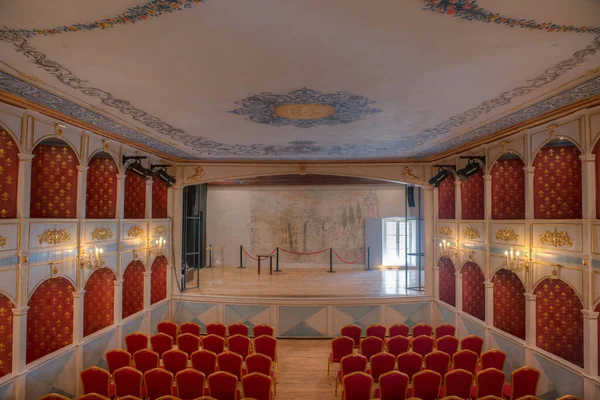 Hvar Croácia Julho 2020 Palco Teatro Histórico Edifício Arsenal Hvar — Fotografia de Stock