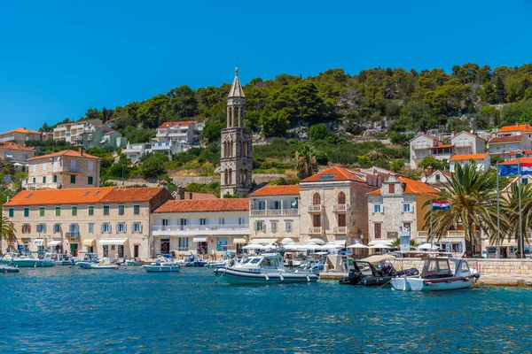 Hvar Horvátország 2020 Július View Waterfront Hvar Town Croatia — Stock Fotó