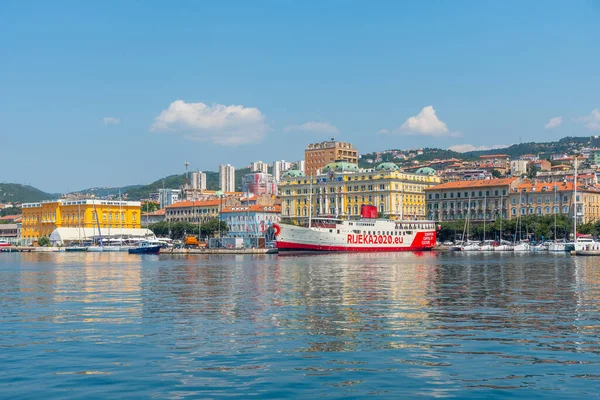 Rijeka Chorvatsko Července 2020 Cityscape Přístavu Rijeka Chorvatsku — Stock fotografie