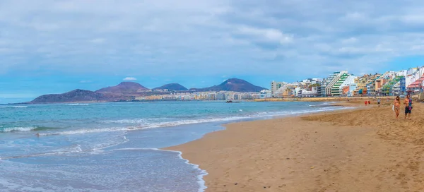 Las Palmas Španělsko Ledna 2021 Pláž Las Canteras Gran Canaria — Stock fotografie