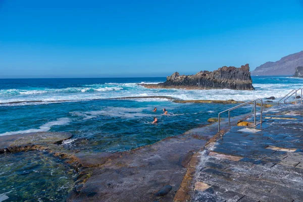 Frontera Spagna Gennaio 2021 Piscina Rocciosa Maceta Nell Isola Hierro — Foto Stock