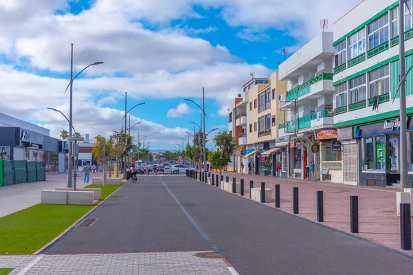 Corralejo Spain Janury 2021 Street Center Corralejo Fuerteventura Canary Islands — стокове фото