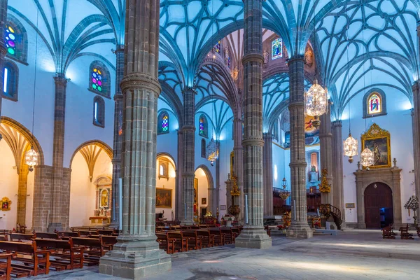 Las Palmas Hiszpania Styczeń 2021 Wnętrze Catedral Santa Ana Las — Zdjęcie stockowe