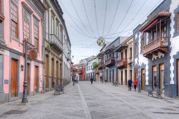 Teror Spanje Januari 2021 Traditionele Huizen Aan Hoofdstraat Van Teror — Stockfoto