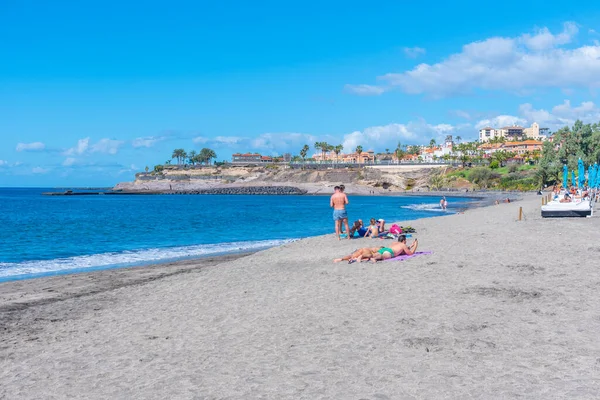 Costa Adeje Spanya Ocak 2021 Playa Fanabe Tenerife Kanarya Adaları — Stok fotoğraf