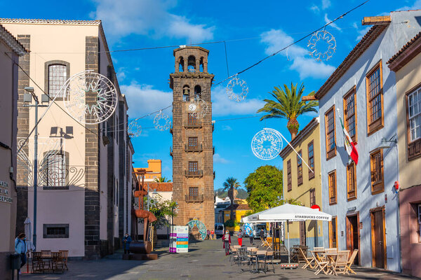 La Laguna, Spain, Janury 10, 2021: Iglesia de la Concepcion at La Laguna, Tenerife, Canary islands, Spain.