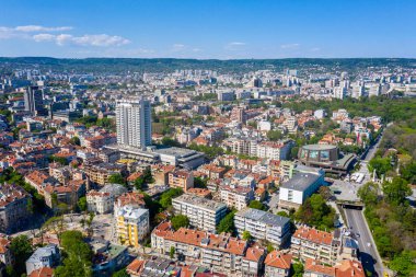 Varna, Bulgaristan, 10 Mayıs 2020: Bulgaristan 'ın Varna kentindeki sahil yürüyüşüne giriş