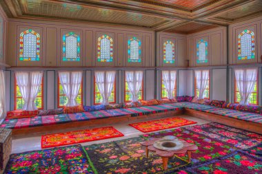 Melnik, Bulgaristan, 18 Haziran 2020: Bulgaristan 'ın Melnik kentindeki Kordopulov evinin içi