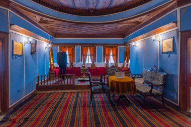 Panagyurishte, Bulgaristan, 22 Haziran 2020: Bulgaristan 'ın Panagyurishte kentindeki Tuteva evinin içi