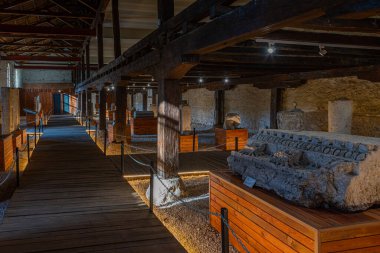 Vidin, Bulgaristan, 7 Eylül 2020: Bulgaristan 'ın Vidin kentinde Epigrafi Merkezi ve Lapidarium