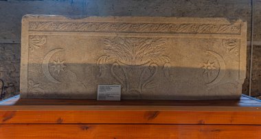 Vidin, Bulgaristan, 7 Eylül 2020: Bulgaristan 'ın Vidin kentinde Epigrafi Merkezi ve Lapidarium