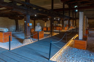 Vidin, Bulgaristan, 7 Eylül 2020: Bulgaristan 'ın Vidin kentinde Epigrafi Merkezi ve Lapidarium