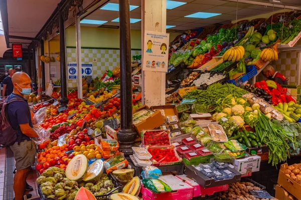 Santa Cruz Spanien Januar 2021 Menschen Shoppen Auf Dem Marktplatz — Stockfoto