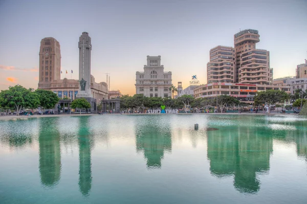 Santa Cruz Tenerife Spanien Januari 2021 Sunset Skyline Santa Cruz — Stockfoto