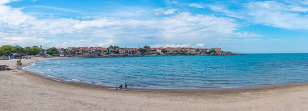 Sozopol Bulgaria May 2020 Central Beach Bulgarian Town Sozopo — стоковое фото