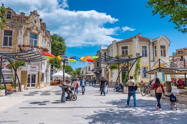 Burgas Bulgarien Mai 2020 Blick Auf Eine Straße Zentrum Von — Stockfoto