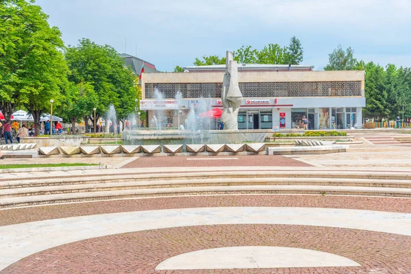 Mezdra Bulgaria Junio 2020 Plaza Principal Ciudad Búlgara Mezdra — Foto de Stock