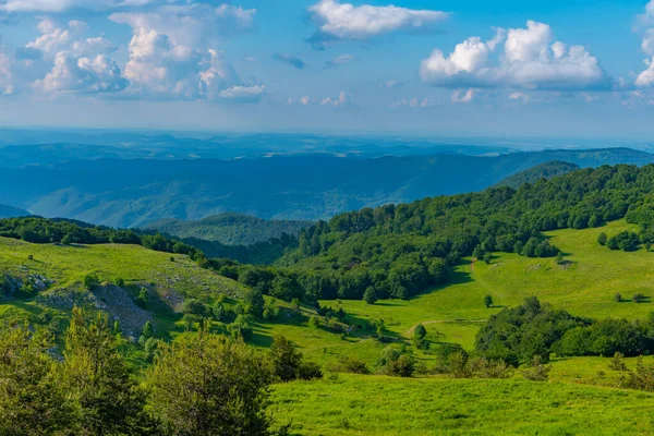 Central Balkan Mountain Range Viewed Buzludzha Peak Bulgaria — стоковое фото