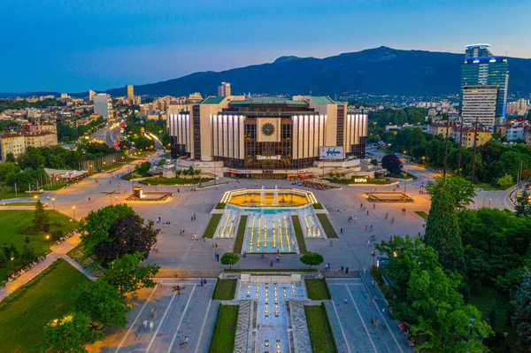 Sofia Bulgaria Luglio 2020 Veduta Aerea Tramonto Del Palazzo Nazionale — Foto Stock