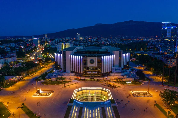 Σόφια Βουλγαρία Ιουλίου 2020 Αεροφωτογραφία Του Εθνικού Παλατιού Πολιτισμού Στη — Φωτογραφία Αρχείου