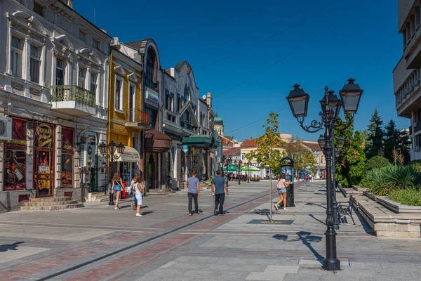 Vidin Bulgarien September 2020 Menschen Schlendern Durch Das Zentrum Der — Stockfoto