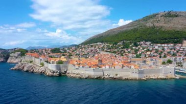 Hırvat kasabası Dubrovnik 'in hava manzarası