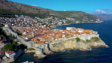 Hırvat kasabası Dubrovnik 'in hava manzarası