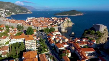 Hırvat kasabası Dubrovnik 'in hava manzarası