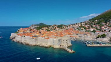 Hırvat kasabası Dubrovnik 'in hava manzarası