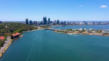 Avustralya 'nın Perth şehrinin silueti