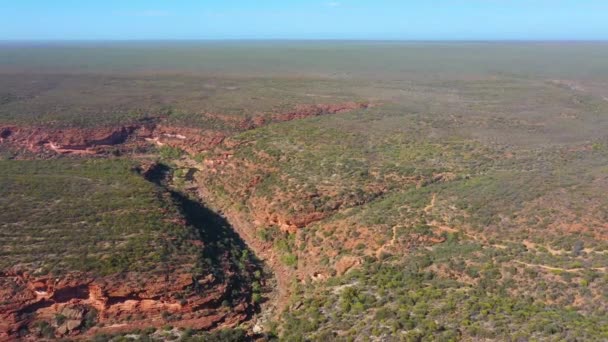 Ohyb Národním Parku Kalbarri Austrálii — Stock video