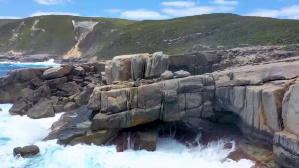 Natural Bridge Torndirrup National Park Australia — Stock Video