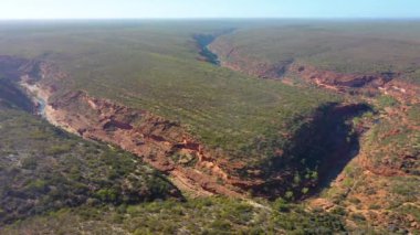 Avustralya 'daki Kalbarri Milli Parkı' nda Z kıvrımı
