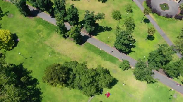 Aerial View Fitzroy Gardens Melbourne Australia — Vídeo de Stock