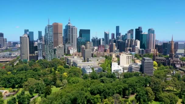 Melbourne Australie Décembre 2019 Gratte Ciel Quartier Central Des Affaires — Video