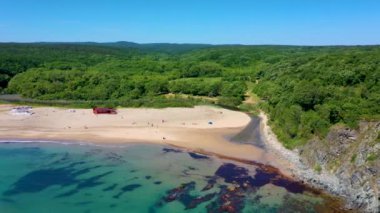 Bulgaristan 'daki Silistar plajının havadan görünüşü