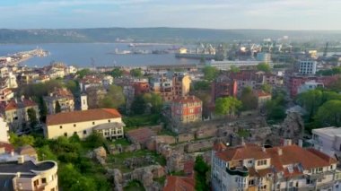 Bulgar kenti Varna 'da havadan Roma hamamı manzarası