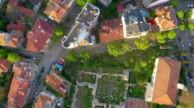 Bulgar kenti Varna 'da havadan Roma hamamı manzarası