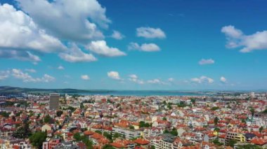 Bulgar kenti Varna 'nın hava manzarası